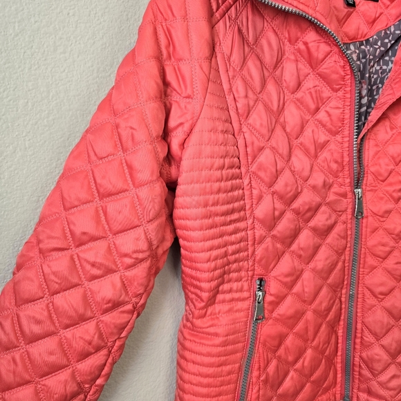 Andrew Marc New York Women's Quilted Jacket Coat Size Small Zippers Coral Pink - Picture 7 of 16